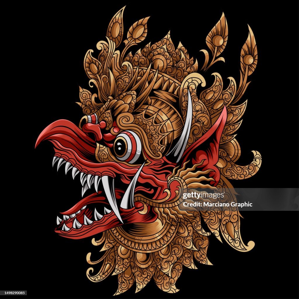 Garuda jatayu balinese vector illustration