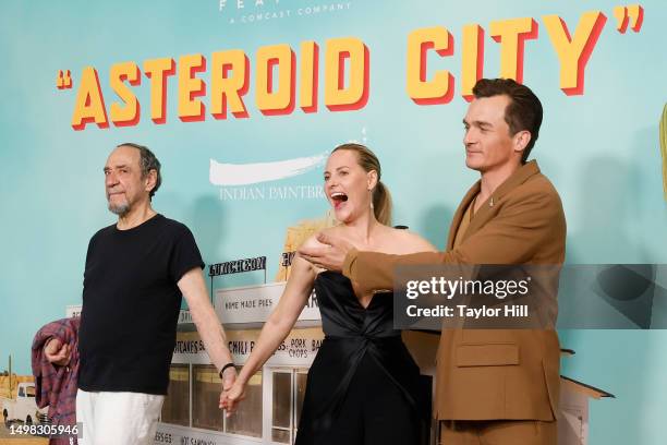 Murray Abraham, Aimee Mullins, and Rupert Friend attend the New York premiere of "Asteroid City" at Alice Tully Hall on June 13, 2023 in New York...