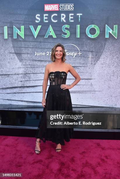 Cobie Smulders attends the Secret Invasion launch event at the El Capitan Theatre in Hollywood, California on June 13, 2023.