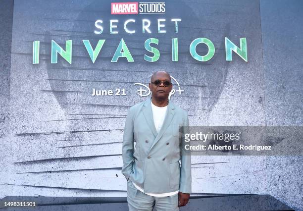 Samuel L. Jackson attends the Secret Invasion launch event at the El Capitan Theatre in Hollywood, California on June 13, 2023.