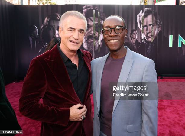 Dermot Mulroney and Don Cheadle attends the Secret Invasion launch event at the El Capitan Theatre in Hollywood, California on June 13, 2023.