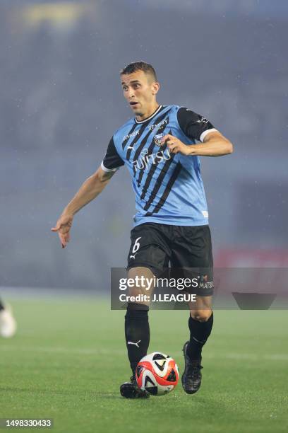 Of Kawasaki Frontale in action during the J.LEAGUE Meiji Yasuda J1 17th Sec. Match between Kawasaki Frontale and Sanfrecce Hiroshima at Kawasaki...