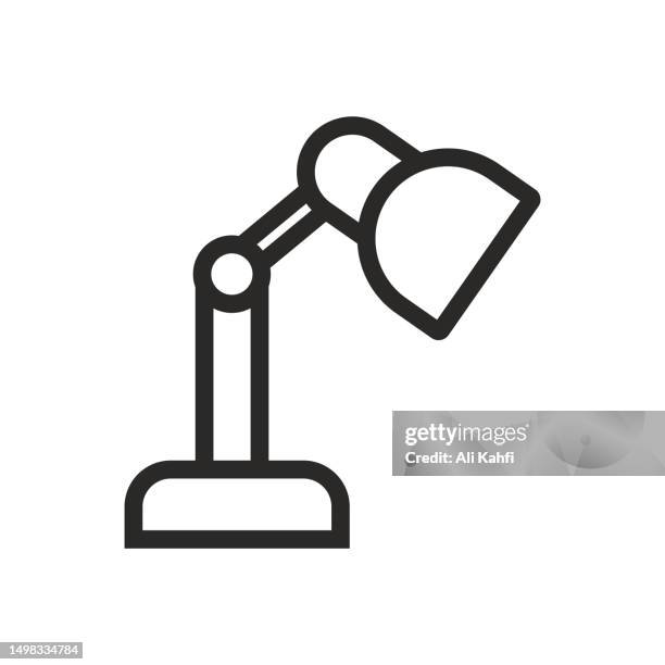 desk lamp icon - adjustable desk stock illustrations