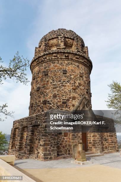 bismarck tower, architect wilhelm kreis, oberloessnitz, radebeul, saxony, germany - wilhelm kreis stock pictures, royalty-free photos & images