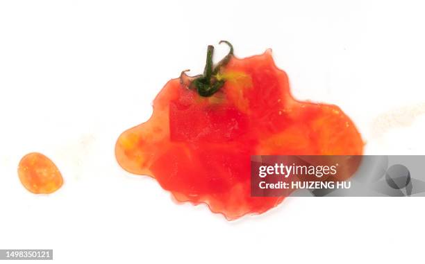 crushed fresh red tomatoes - tomato smash stock pictures, royalty-free photos & images