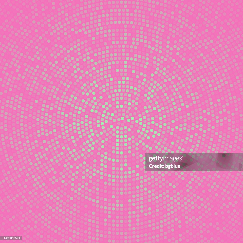 Abstract Pink halftone background with dotted - Trendy design