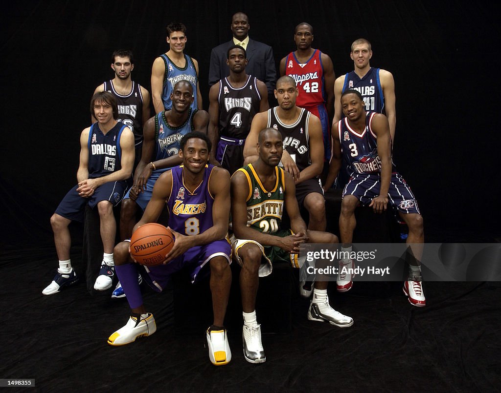 All Conference Team The Western Conference All-Star team poses for a team photo prior to ...