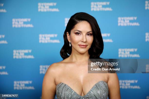 Sunny Leone attends the "Kennedy" Sydney Film Festival Australian Premiere at State Theatre on June 14, 2023 in Sydney, Australia.