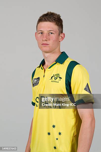 Cameron Bancroft of Australia poses during a ICC U19 Cricket World Cup 2012 portrait session at Allan Border Field on August 5, 2012 in Brisbane,...