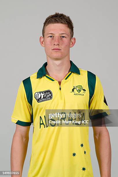 Cameron Bancroft of Australia poses during a ICC U19 Cricket World Cup 2012 portrait session at Allan Border Field on August 5, 2012 in Brisbane,...