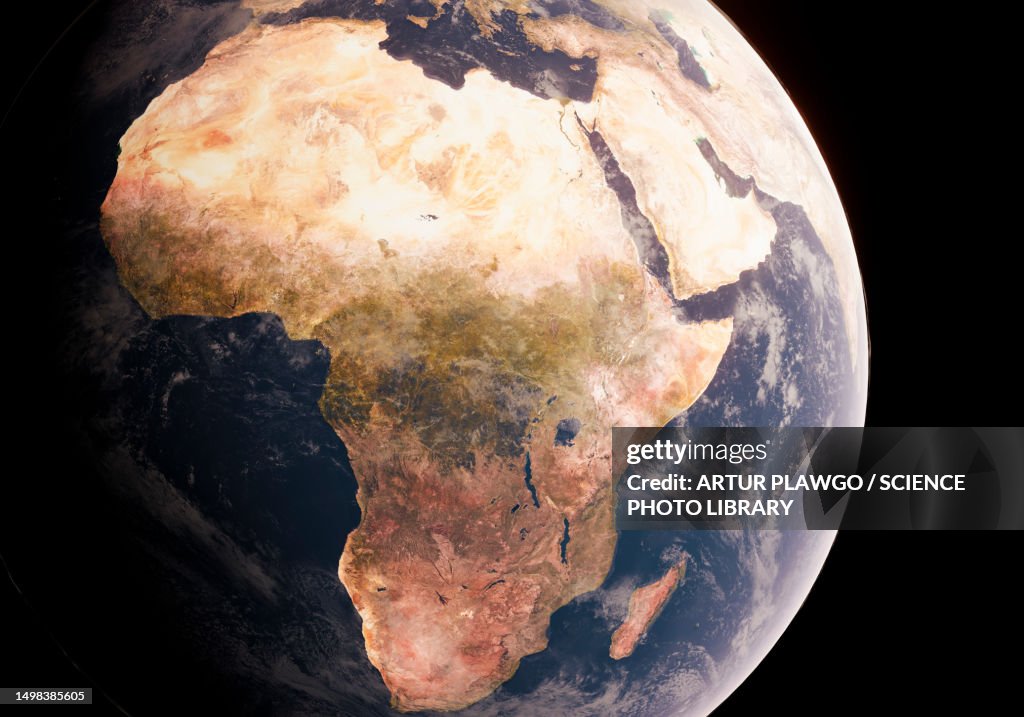 Drought in Africa, conceptual illustration