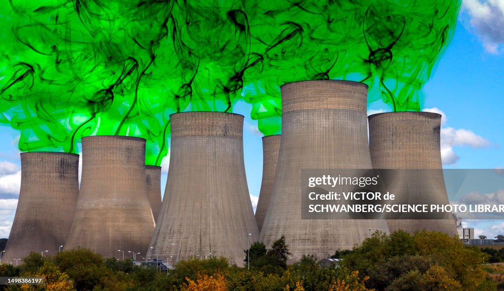 Greenwashing, conceptual composite image