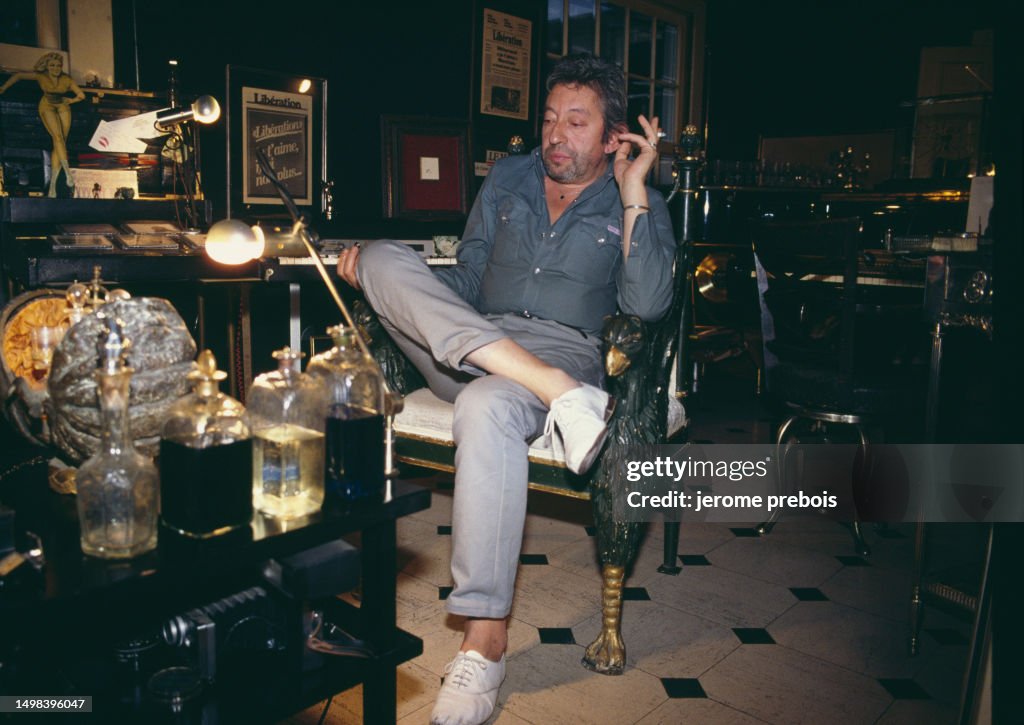 French author, actor, singer and songwriter Serge Gainsbourg