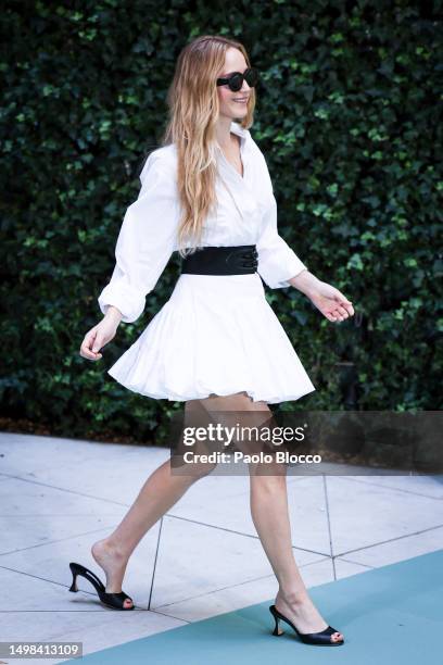 Actress Jennifer Lawrence attends the "Sin Malos Rollos" photocall at Hotel Four Seasons on June 14, 2023 in Madrid, Spain.