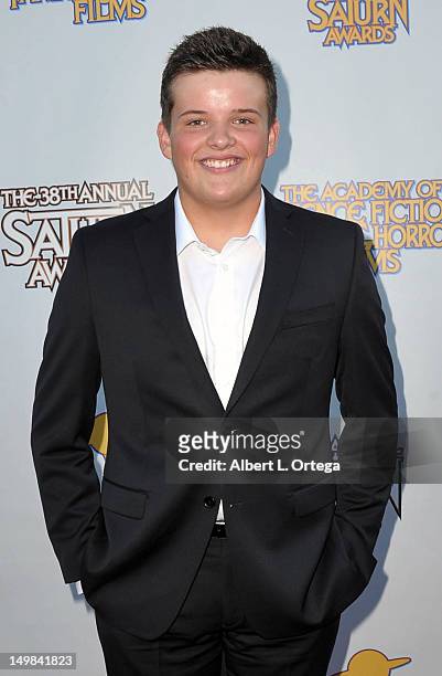Actor Riley Griffiths at the 38th Annual Saturn Awards Presented By The Academy Of Science Fiction, Fantasy & Horror Films held at Castaways on July...