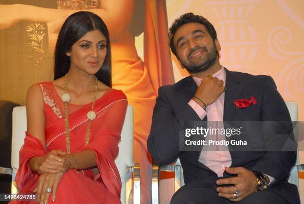 Shilpa Shetty and Raj Kundra attend the launch of Goa Wedding festival on July 25, 2014 in Mumbai, India