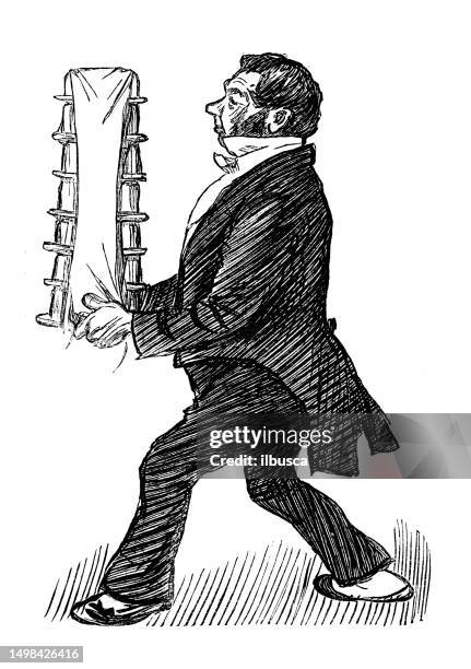 85 Man Carrying Heavy Load Drawing Stock Photos, High-Res Pictures, and ...