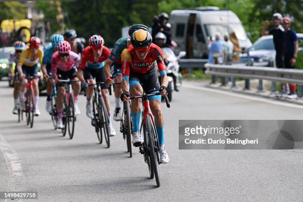 Pello Bilbao of Spain and Team Bahrain Victorious attacks in the chase group during the 86th Tour de Suisse 2023, Stage 4 a 152.5km stage from...