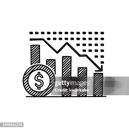 Decrease Line icon, Sketch Design, Pixel perfect, Editable stroke. Logo, Sign, Symbol. Financial Figures. Decrease Line icon, Sketch Design, Pixel perfect, Editable stroke. Logo, Sign, Symbol. Financial Figures.