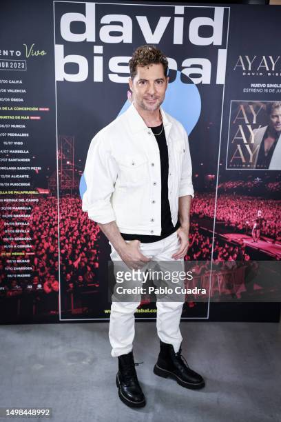 Spanish singer David Bisbal presents his next tour "Me Siento Vivo Tour" and "Ay Ay Ay" new single at Espacio SOLO on June 14, 2023 in Madrid, Spain.