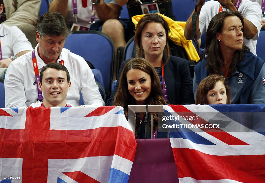 Britain's Catherine (C), Duchess of Camb