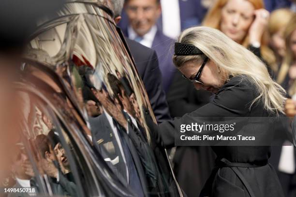 Barbara Berlusconi attends the funeral of Silvio Berlusconi on June 14, 2023 in Milan, Italy. Silvio Berlusconi, the former Italian Prime Minister...