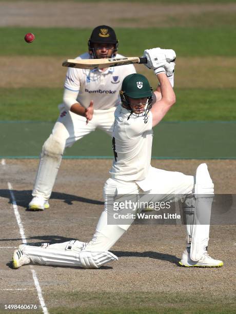 Adam Hose of Worcestershire bats during the second innings of the LV= Insurance County Championship Division 2 match between Sussex and...