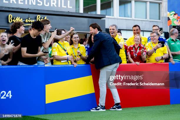Roman Weidenfeller at the booth of one year to go Euro 24 in front of Deutsches Fussballmuseum on June 14, 2023 in Dortmund, Germany.