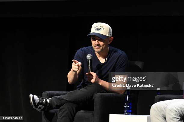 Gary Vaynerchuk speaks onstage during Tribeca X in partnership with Tubi, Brand Storytelling and OKX at Spring Studios on June 14, 2023 in New York...