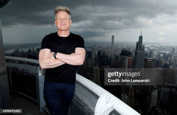 Gordon Ramsay visits the Empire State Building at the Empire State Building on June 14, 2023 in New York City.