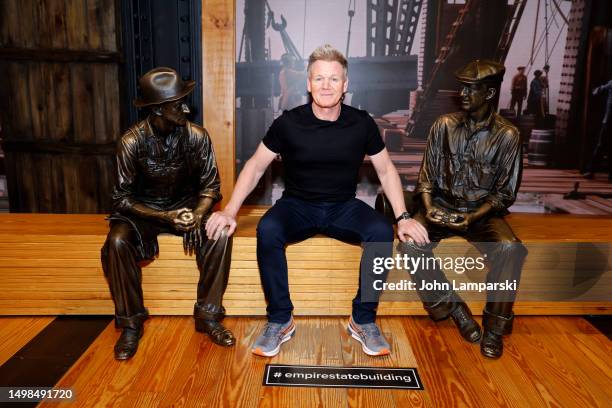 Gordon Ramsay visits the Empire State Building at the Empire State Building on June 14, 2023 in New York City.