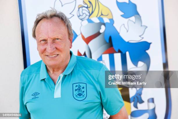 Neil Warnock returns as manager of Huddersfield Town at Millers Oils High Performance Centre on June 14, 2023 in Huddersfield, England.