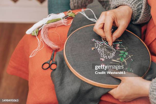 Hand Embroidery Fabric Photos and Premium High Res Pictures - Getty Images