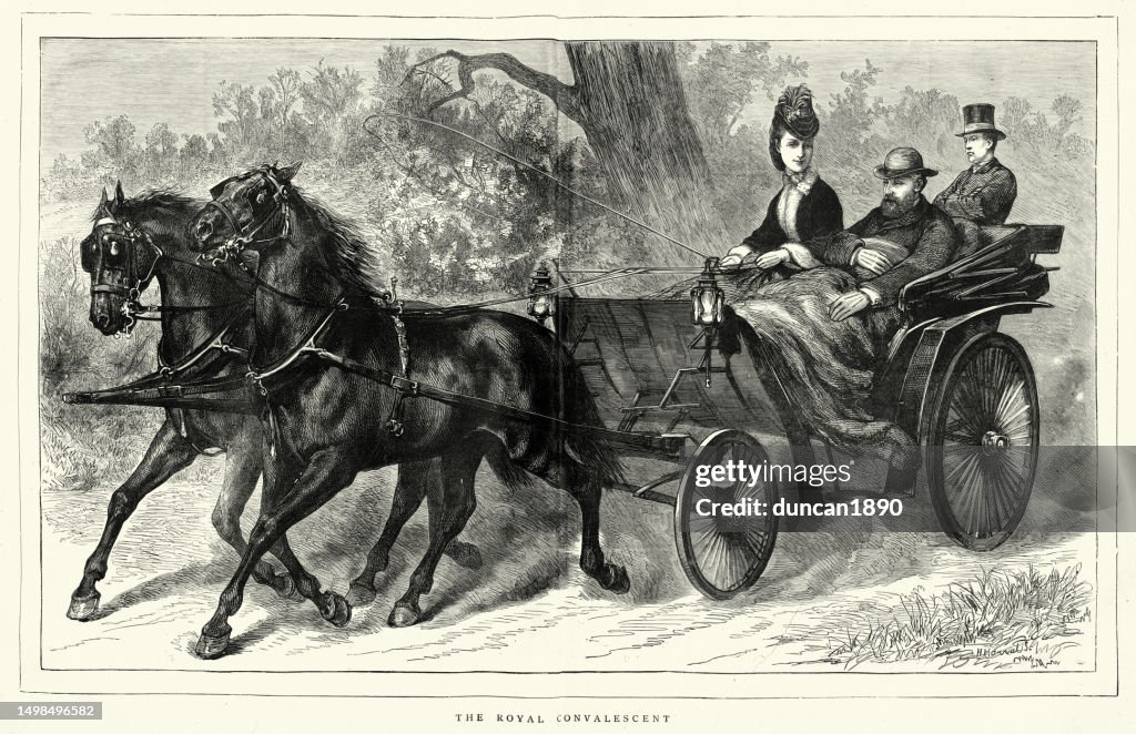 Prince of Wales, later King Edward VII, convalesing after suffering with typhoid fever, 24 February 1872