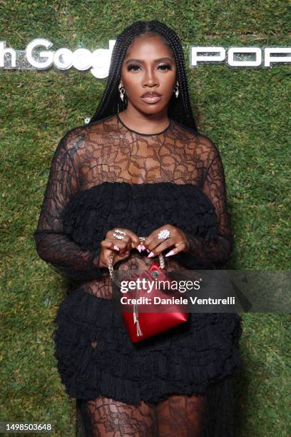 Tiwa Savage attends the photocall during LuisaViaRoma & British Vogue – Runway Icons at Piazzale Michelangelo on June 14, 2023 in Florence, Italy.