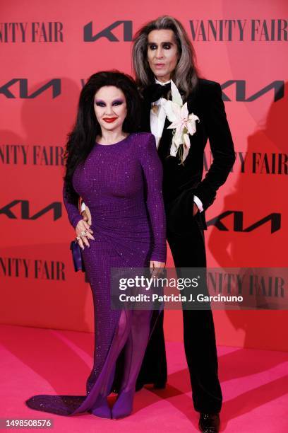 Olvido Gara, aka Alaska, and Mario Vaquerizo attend Alaska's 60th Birthday celebrated by Vanity Fair at Hotel Palace on June 14, 2023 in Madrid,...