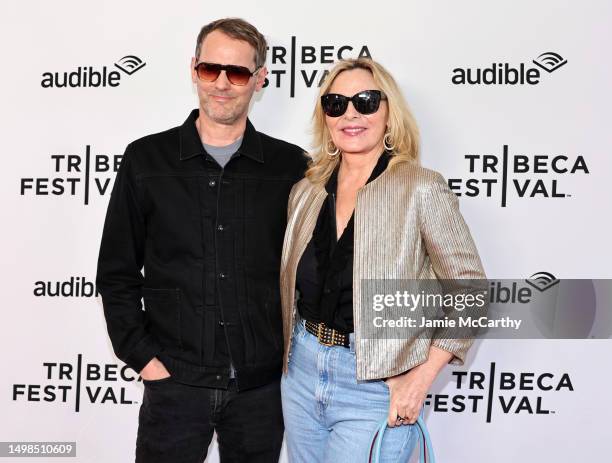 Russell Thomas and Kim Cattrall attend "Modern Love With Kim Cattrall" premiere during the 2023 Tribeca Festival at SVA Theatre on June 14, 2023 in...