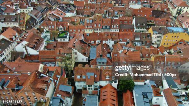 full frame shot of buildings in city,heidelberg,germany - heidelberg tyskland bildbanksfoton och bilder