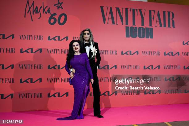 Alaska and Mario Vaquerizo attend Vanity Fair Celebrates Alaska's 60th Birthday at Hotel Palace on June 14, 2023 in Madrid, Spain.