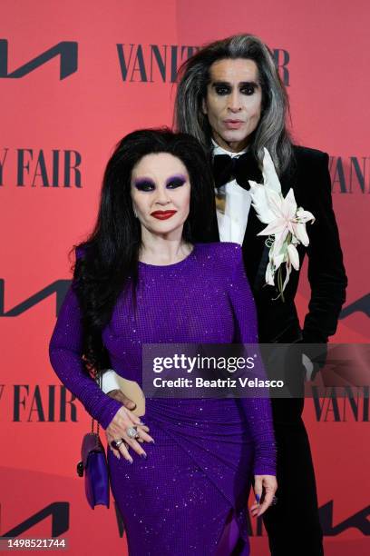 Alaska and Mario Vaquerizo attend Vanity Fair Celebrates Alaska's 60th Birthday at Hotel Palace on June 14, 2023 in Madrid, Spain.