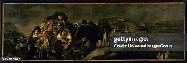 Francisco de Goya , Spanish romantic painter, The Pilgrimage to San Isidro, 1821-1823, Prado Museum, Madrid, Spain.