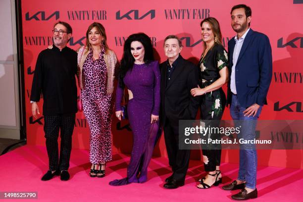 Carlos Perez Gimeno, Beatriz Cortazar, Alaska, Federico Jimenez Losantos, Isabel Gonzalez and Daniel Carande attend Alaska's 60th Birthday celebrated...