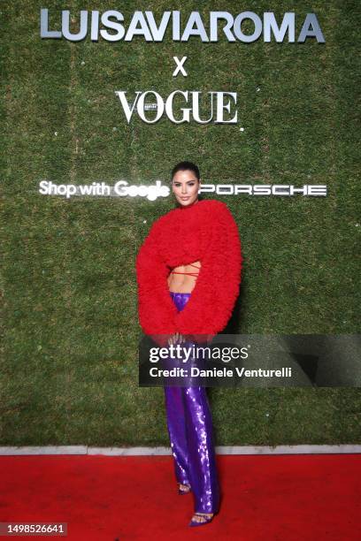 Ariadna Gutiérrez attends the photocall during LuisaViaRoma & British Vogue – Runway Icons at Piazzale Michelangelo on June 14, 2023 in Florence,...