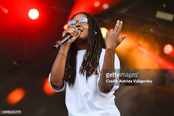 Koffee performs at the 2023 Governors Ball Music Festival at Flushing Meadows Corona Park on June 10, 2023 in New York City.