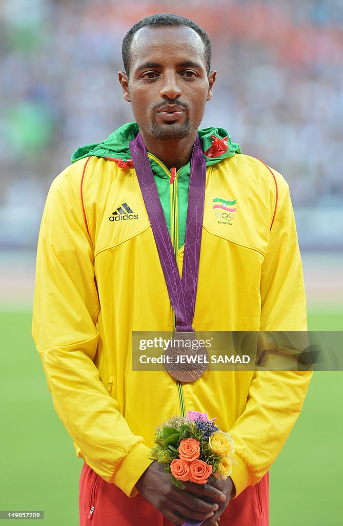 Ethiopia's bronze medalist Tariku Bekele