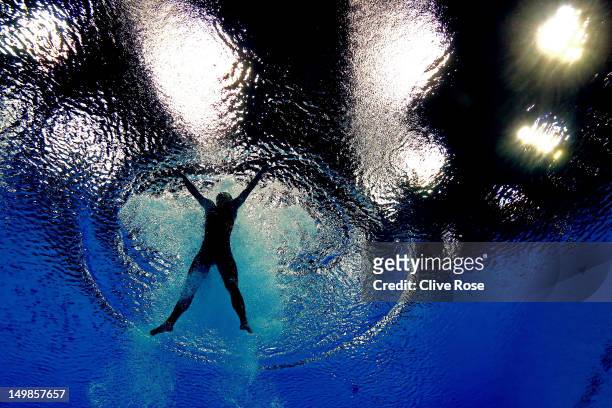 Minxia Wu of China competes in the Women's 3m Springboard final on Day 9 of the London 2012 Olympic Games at the Aquatics Centre on August 5, 2012 in...