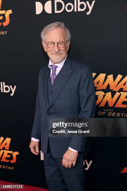 Steven Spielberg attends the Indiana Jones and the Dial of Destiny U.S. Premiere at the Dolby Theatre in Hollywood, California on June 14, 2023.