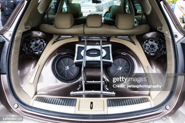 custom car audio set up - modified car stock pictures, royalty-free photos & images