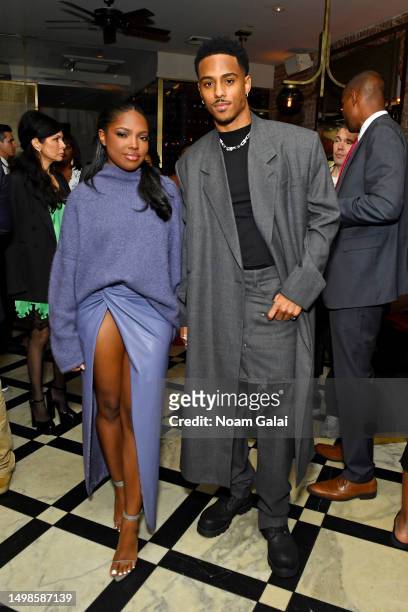 Ryan Destiny and Keith Powers attend the after party for "The Perfect Find" World Premiere at Tribeca Film Festival at American Cut on June 14, 2023...