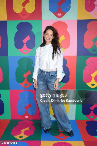 Katie Holmes attends Camp Pride presented by alice + olivia by Stacey Bendet on June 14, 2023 in New York City.